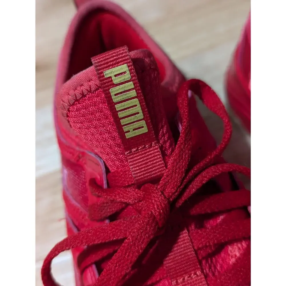 Puma Softride Sneakers Womens 9.5 Red Mesh SoftFoam+ Running Walking Shoes